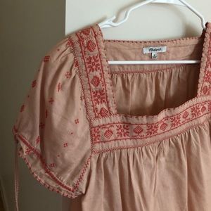 Madewell embroidered top